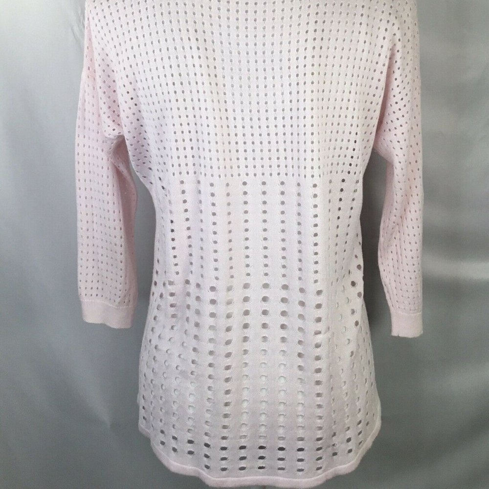 Express~Pale Pink~Open Knit~3/4 Sleeve~Lightweight - Picture 5 of 8